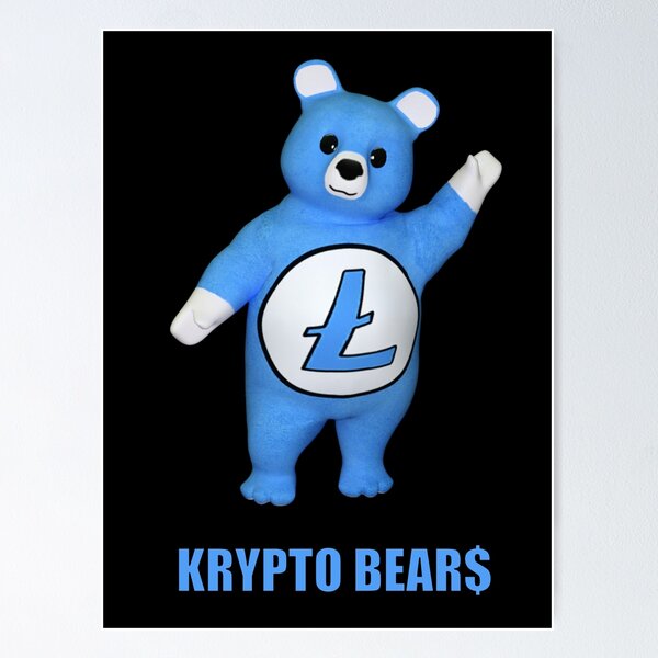 Artikel-Vorschau von KRYPTO BEAR$ Litecoin Bär winkt, designt und verkauft von ToxicHoney.