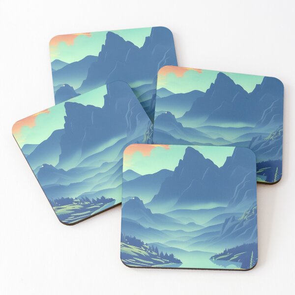 Item preview, Find the Perfect Minimalist Matte Painting of Bavarian Alps Print for Any Occasion or Gift designed and sold by supeart.