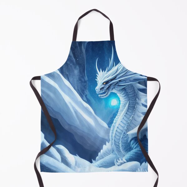 Item preview, a white dragon sitting on top of a snow covered mountain designed and sold by DesignAtYO.