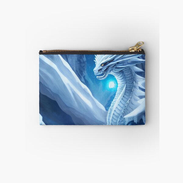 Item preview, a white dragon sitting on top of a snow covered mountain designed and sold by DesignAtYO.