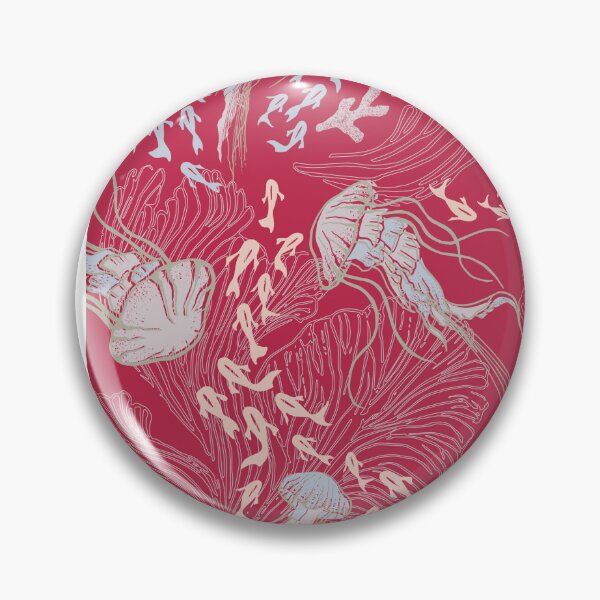 Item preview, Coral reef pattern with jellyfish and fish designed and sold by PicturePatty.