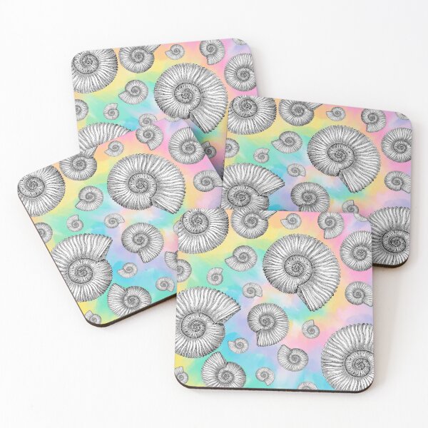 Item preview, Rainbow Tie Dye Ammonites designed and sold by Lil-Bit-Batty.