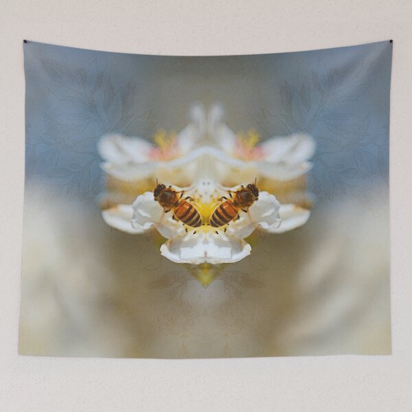 Item preview, Two Bees On SpringTwo Bees On Spring Flowers Flowers designed and sold by Joy Watson - Natural Light Photography .