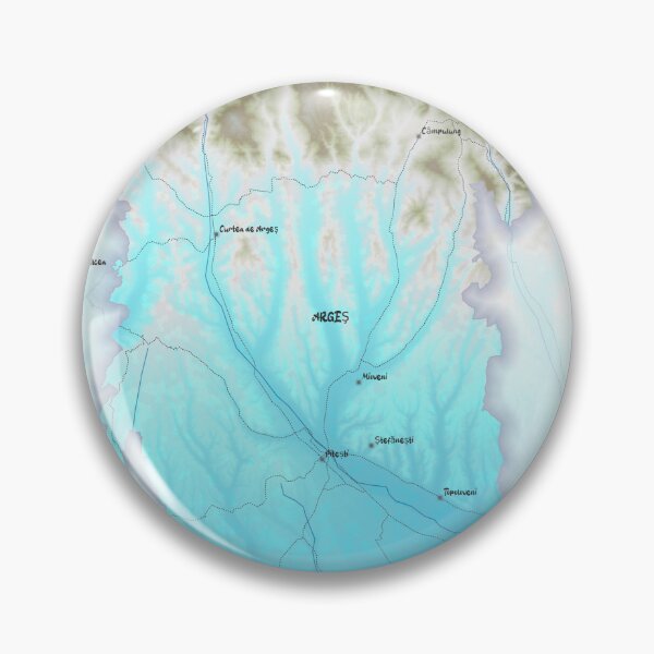 Item preview, Argeș County Map, România designed and sold by maptheclouds.