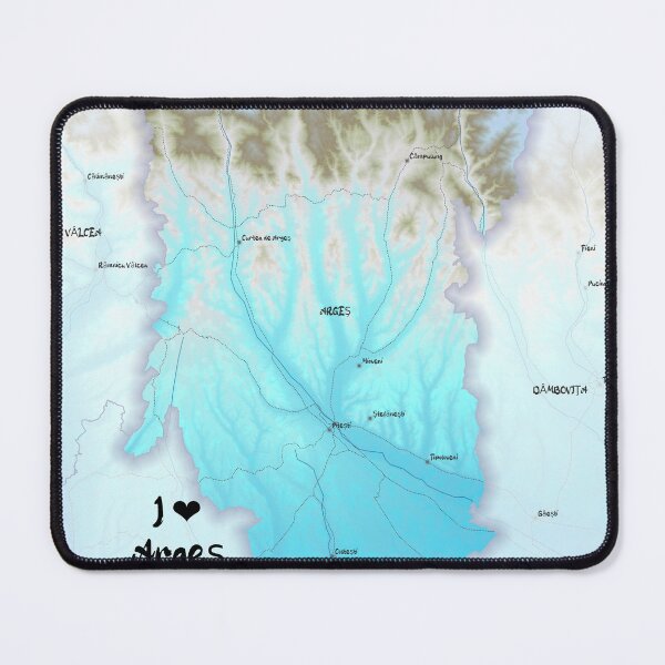 Item preview, Argeș County Map, România designed and sold by maptheclouds.