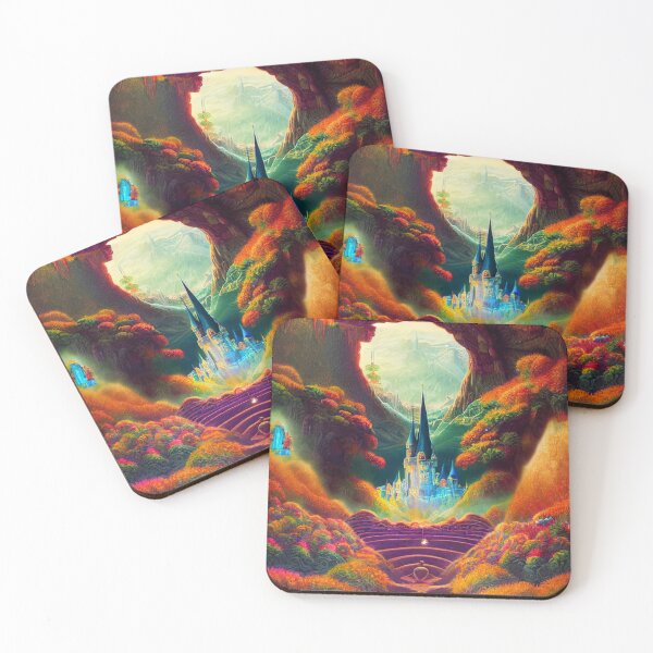 Item preview, a painting of a castle surrounded by mountains designed and sold by DesignAtYO.
