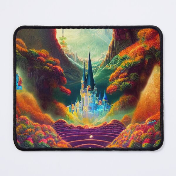 Item preview, a painting of a castle surrounded by mountains designed and sold by DesignAtYO.