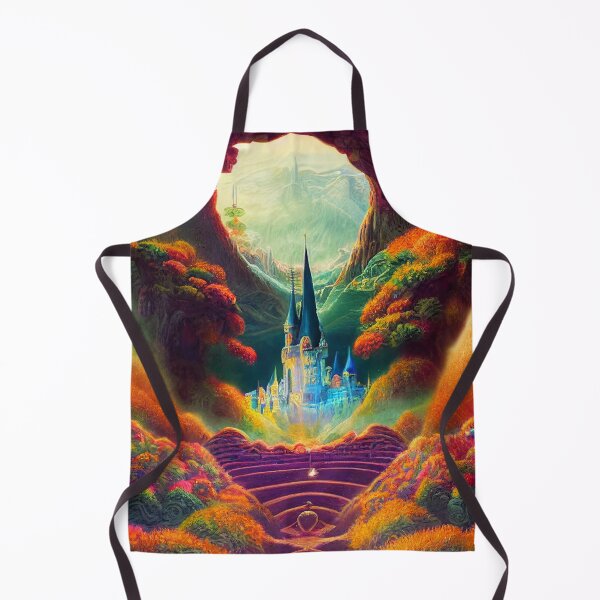 Item preview, a painting of a castle surrounded by mountains designed and sold by DesignAtYO.