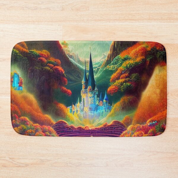 Item preview, a painting of a castle surrounded by mountains designed and sold by DesignAtYO.