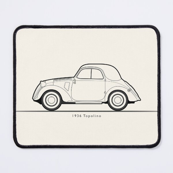 Item preview, 1936 Topolino (black on white) designed and sold by anuaramir.