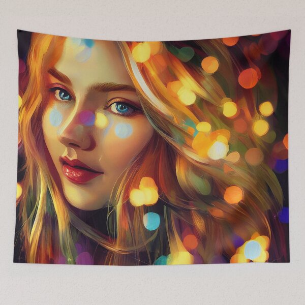 Item preview, a painting of a woman with blue eyes designed and sold by DesignAtYO.