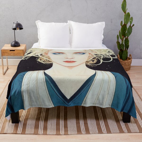 Item preview, a painting of a woman with blonde hair and blue eyes designed and sold by DesignAtYO.