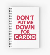 Cuaderno de espiral Down for Cardio Gym Quote