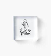 Anchor & Rope Acrylic Block