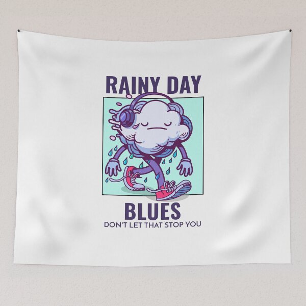 Item preview, Rainy Day Blues Don't Let That Stop You designed and sold by crazydotdesigns.