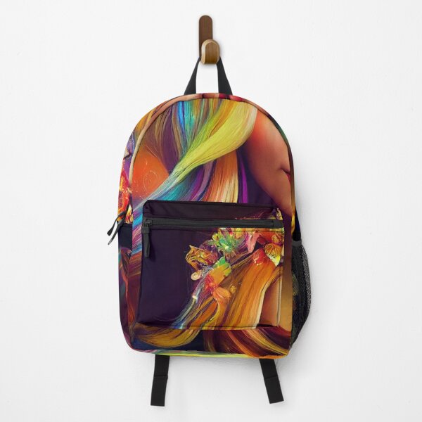 Item preview, a digital painting of a woman with colorful hair designed and sold by DesignAtYO.