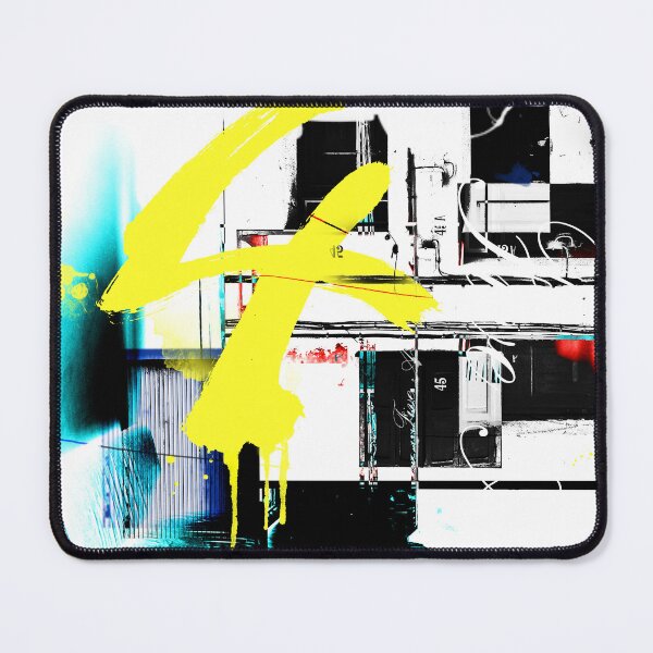 Item preview, Yellow, blue and black abstract urban landscape design designed and sold by ZebEddy.