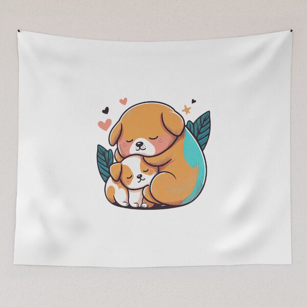 Item preview, Dog Mom Cuddling Puppy designed and sold by ultra-cute.