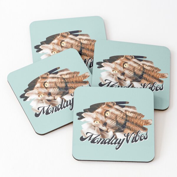 Item preview, Monday Vibes Cat Print. For a cat lover, for a co worker, for a Monday hater. designed and sold by Wentoo.