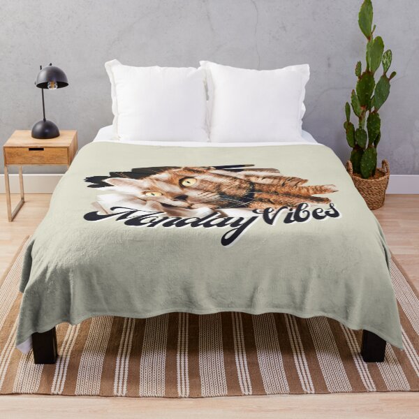 Item preview, Monday Vibes Cat Print. For a cat lover, for a co worker, for a Monday hater. designed and sold by Wentoo.