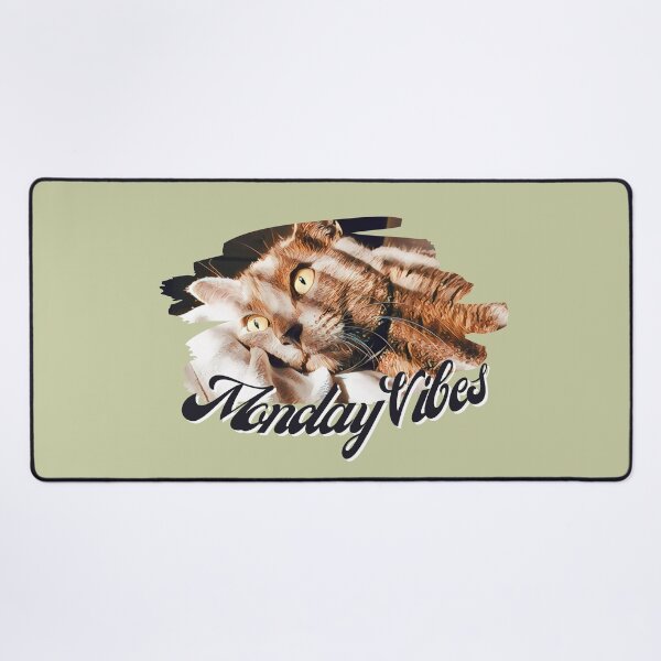 Item preview, Monday Vibes Cat Print. For a cat lover, for a co worker, for a Monday hater. designed and sold by Wentoo.