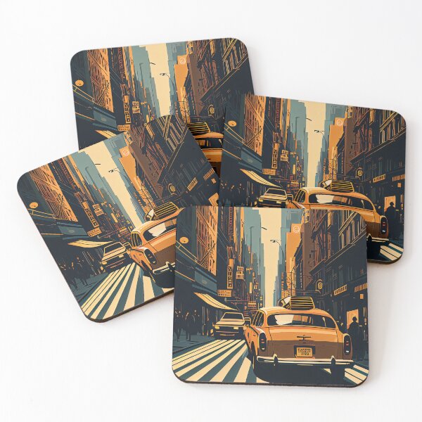 Item preview, Yellow Taxi on a New York Street designed and sold by fi-generations.