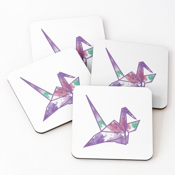 Item preview, Japanese origami bird watercolor designed and sold by Origami-BA.