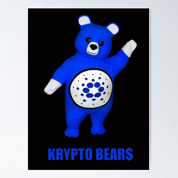 Artikel-Vorschau von KRYPTO BEAR$ Cardano Bär winkt, designt und verkauft von ToxicHoney.