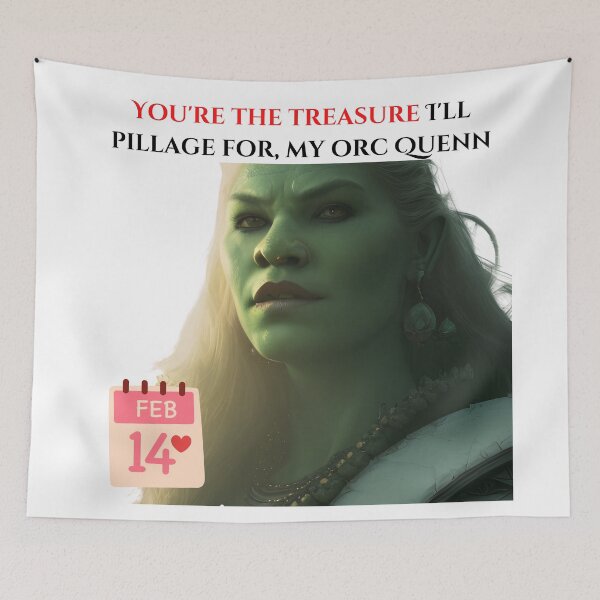 Item preview, Cute Fantasy Orc Beauty - Funny Valentines day gift in 2023 for your Love designed and sold by Soul-Crumbs.