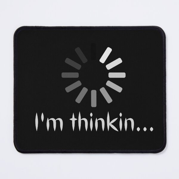 Item preview, Vintage I'm thiking white Bold Typography  designed and sold by garniturex.