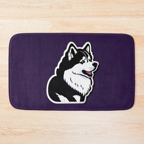 Item preview, Majestic Alaskan Malamute Purple Vector Art designed and sold by Ellen Davis.