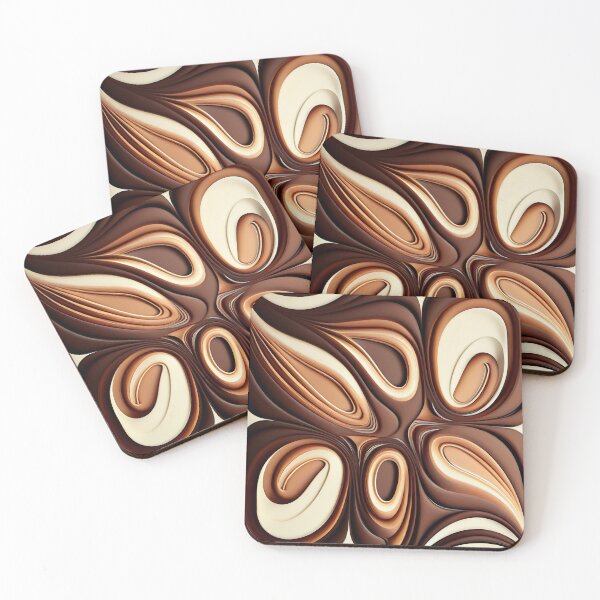 Item preview, Contemporary Ceramic Brown Energetic Contemporary Pattern Digital Painting designed and sold by CodeAndColors.