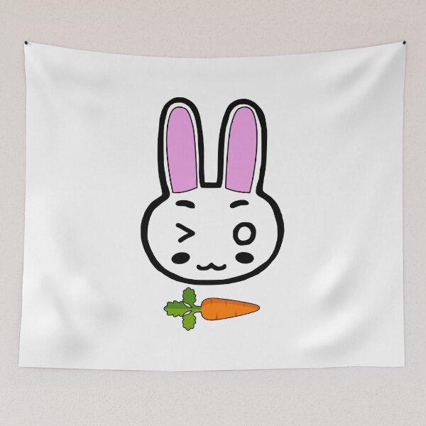 Item preview, Cute bunny with carrot wink designed and sold by AmonRa16.
