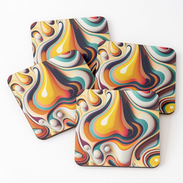 Item preview, Flat Fluid Brilliant Eclectic Pattern Digital Painting designed and sold by CodeAndColors.