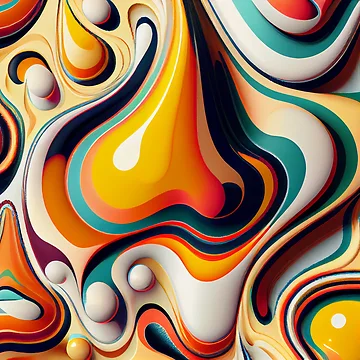 Vorschaubild zum Design Flat Fluid Brilliant Eclectic Pattern Digital Painting von CodeAndColors