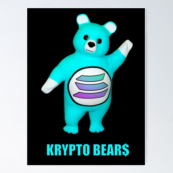 Artikel-Vorschau von KRYPTO BEAR$ Solana Bär winkt, designt und verkauft von ToxicHoney.