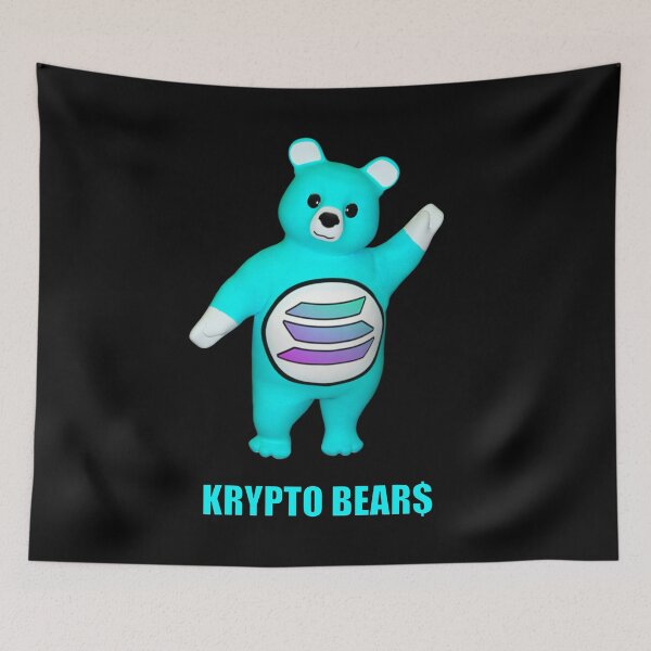 Artikelvorschau, KRYPTO BEAR$ Solana Bär winkt entworfen und verkauft von ToxicHoney.