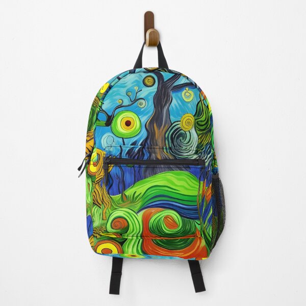 Item preview, Surreal Forest Acrylic Painting Rainbow Multi Color designed and sold by theWeppen.