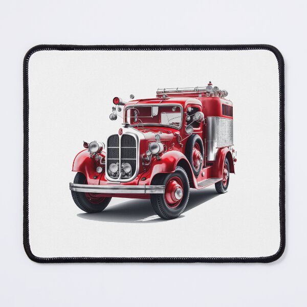 Item preview, Art Deco Fire Truck designed and sold by TheArtfulAI.