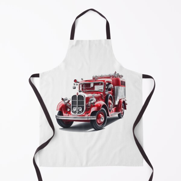 Item preview, Art Deco Fire Truck designed and sold by TheArtfulAI.