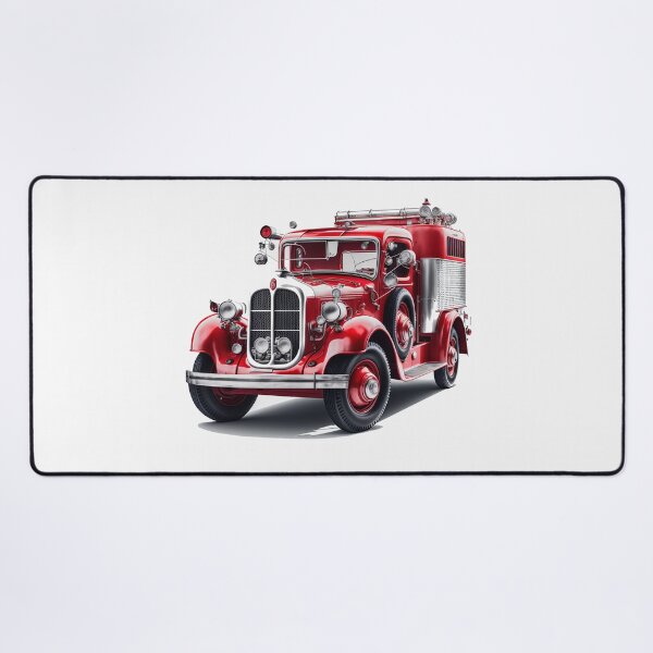 Item preview, Art Deco Fire Truck designed and sold by TheArtfulAI.