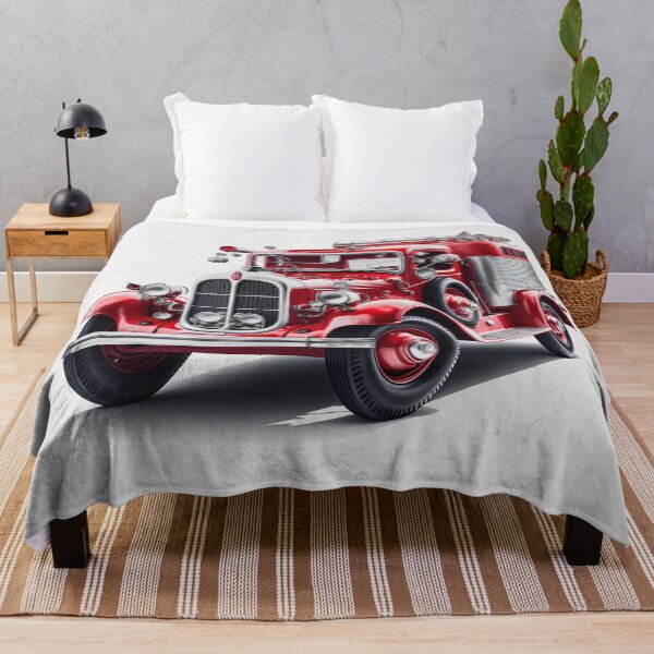 Item preview, Art Deco Fire Truck designed and sold by TheArtfulAI.