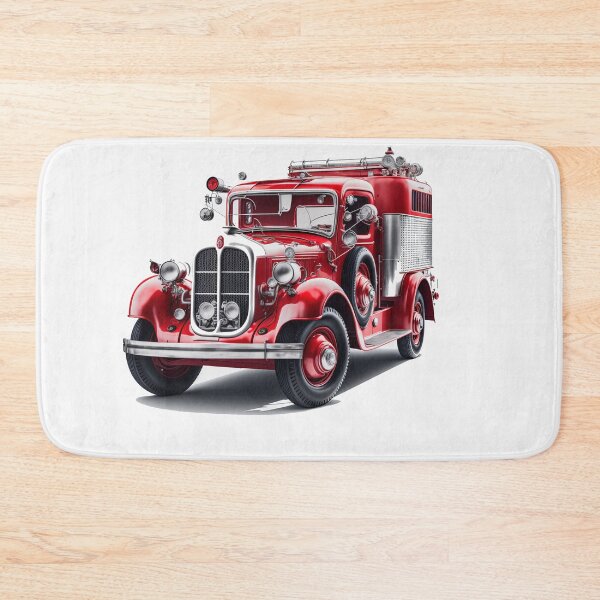 Item preview, Art Deco Fire Truck designed and sold by TheArtfulAI.