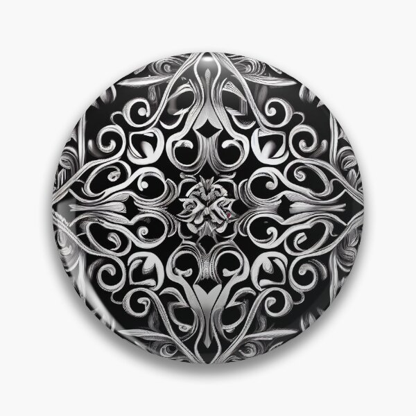 Artikelvorschau, Symmetrical Monochromatic New Traditional Pattern Digital Painting entworfen und verkauft von CodeAndColors.