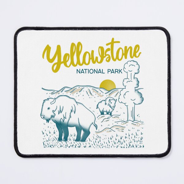 Aperçu de l'œuvre Parc national minimaliste de Yellowstone créée et vendue par ethnicdrawing.