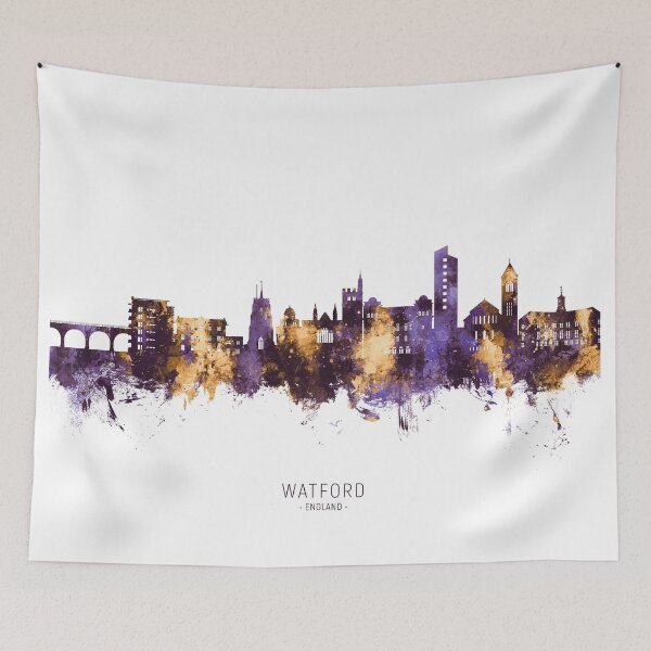 Item preview, Watford England Skyline designed and sold by ArtPrints.
