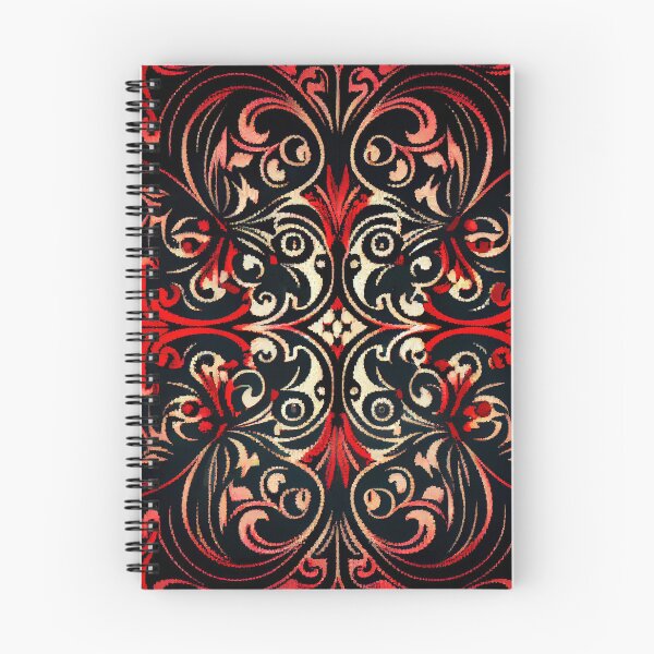 Item preview, Red Black European Pattern Digital Painting designed and sold by CodeAndColors.