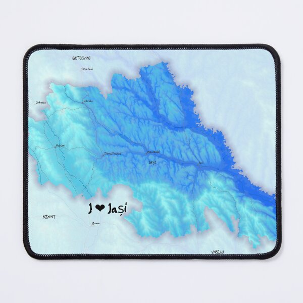 Item preview, Iași County Map, România designed and sold by maptheclouds.