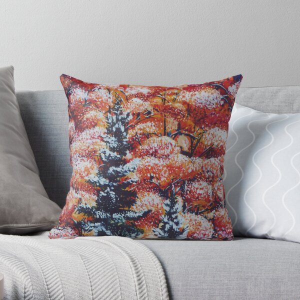 Harmony Between Fall and Winter Throw Pillow