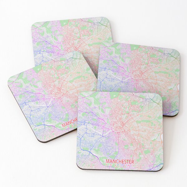 Item preview, Manchester City Map of England - Colorful designed and sold by deMAP.